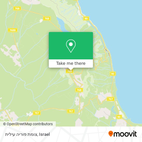 צומת פוריה עילית map