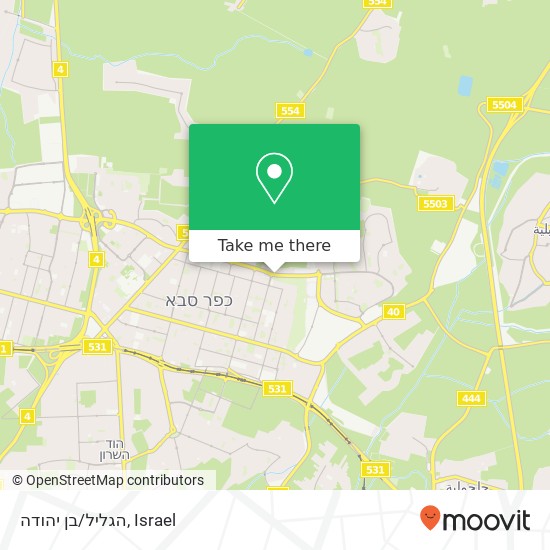 הגליל/בן יהודה map