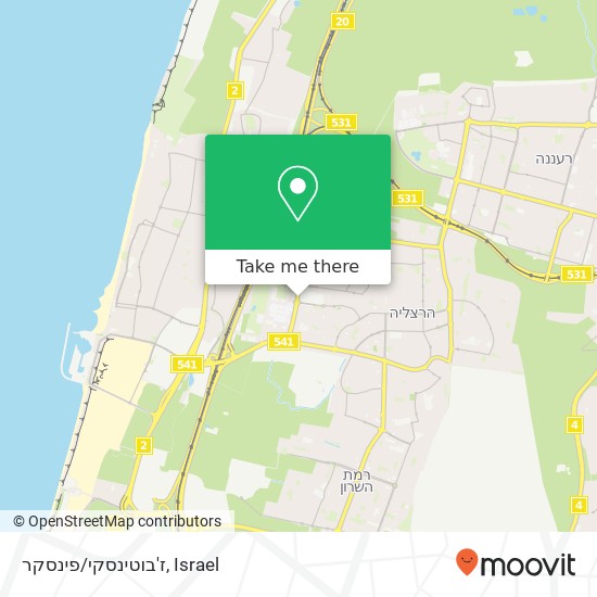 ז'בוטינסקי/פינסקר map