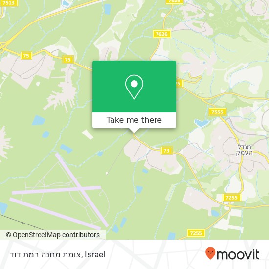 Карта צומת מחנה רמת דוד