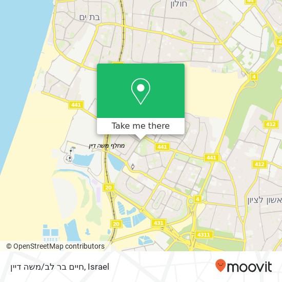 חיים בר לב/משה דיין map