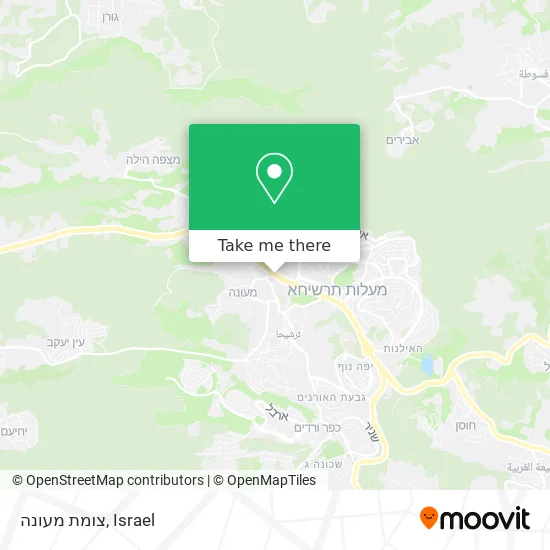 Карта צומת מעונה