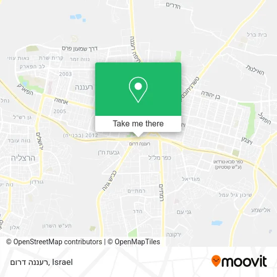 Карта רעננה דרום