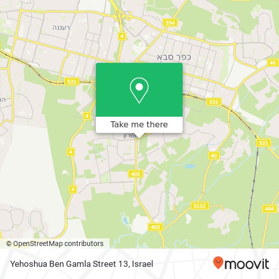 Карта Yehoshua Ben Gamla Street 13