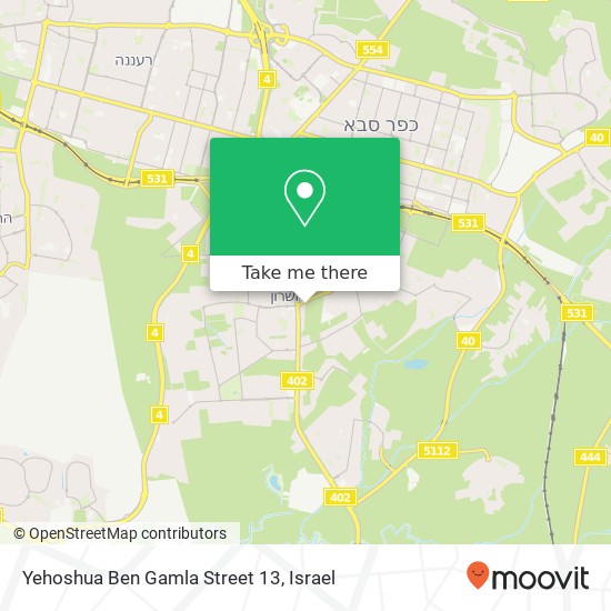 Yehoshua Ben Gamla Street 13 map