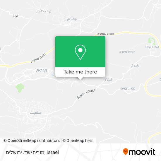 Карта מוריה/שד. ירושלים