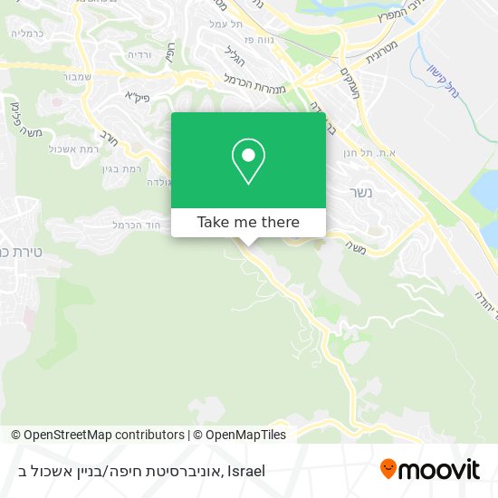 אוניברסיטת חיפה/בניין אשכול ב map