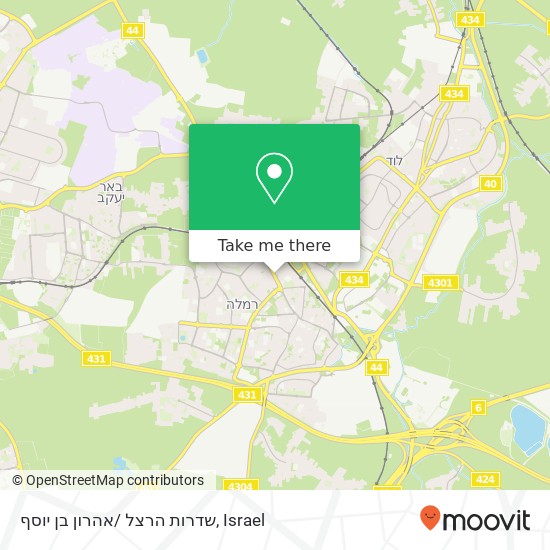 שדרות הרצל /אהרון בן יוסף map