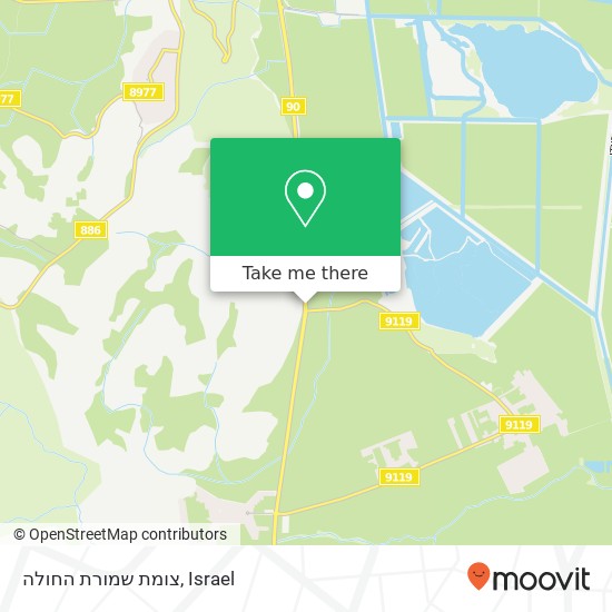 צומת שמורת החולה map