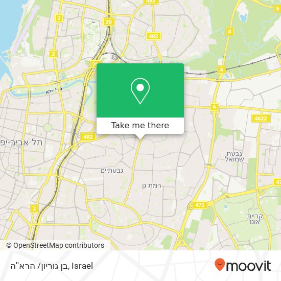 בן גוריון/ הרא''ה map