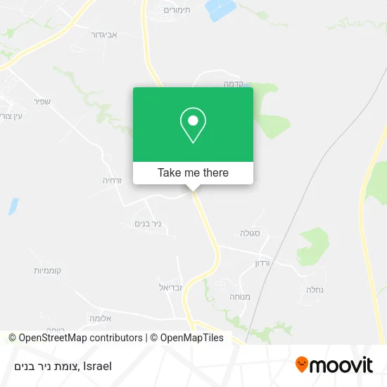 Карта צומת ניר בנים
