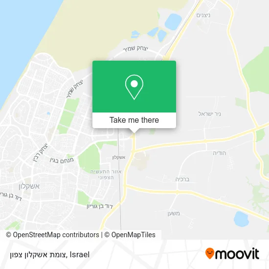 Карта צומת אשקלון צפון