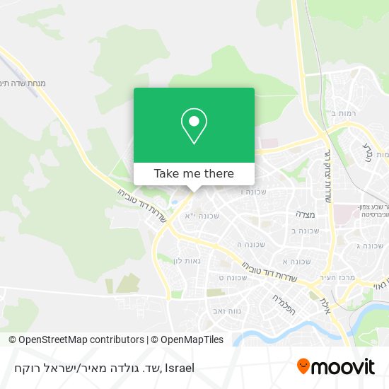 Карта שד. גולדה מאיר/ישראל רוקח