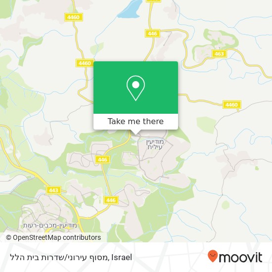 מסוף עירוני/שדרות בית הלל map