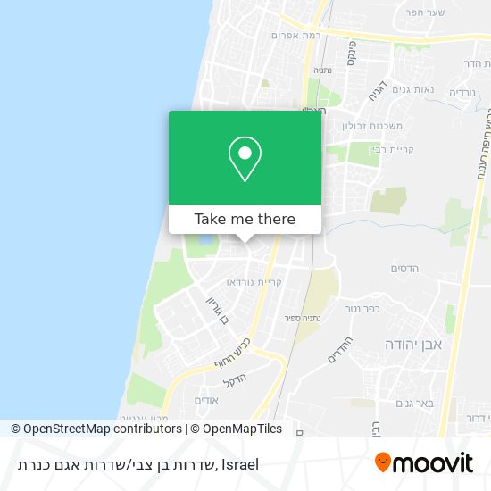 Карта שדרות בן צבי/שדרות אגם כנרת