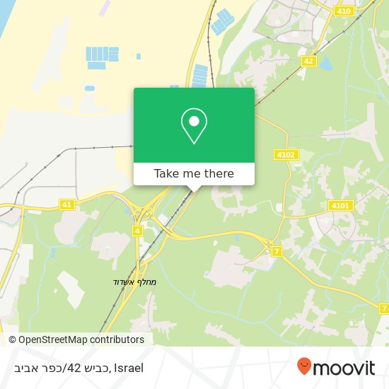 Карта כביש 42/כפר אביב