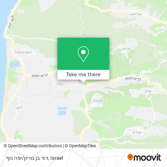 Карта דוד בן גוריון/יפה נוף
