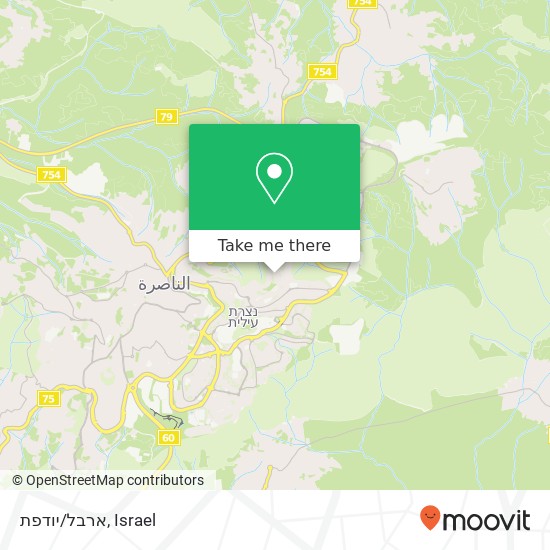 ארבל/יודפת map