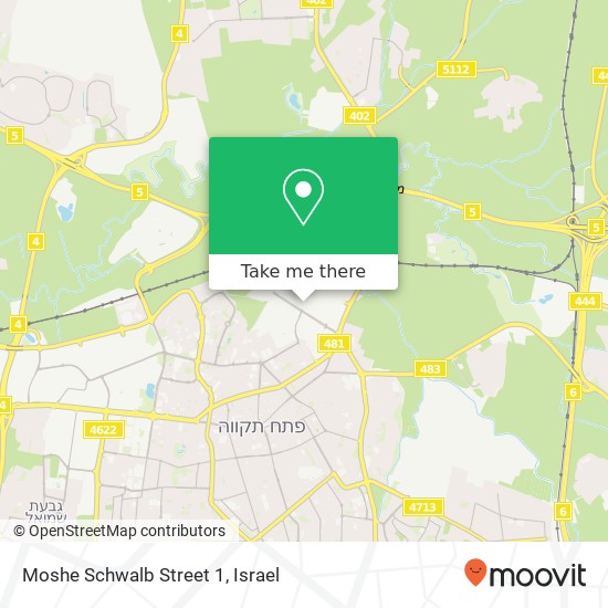 Карта Moshe Schwalb Street 1