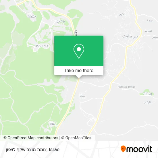 Карта צומת מוצב שקף לצפון