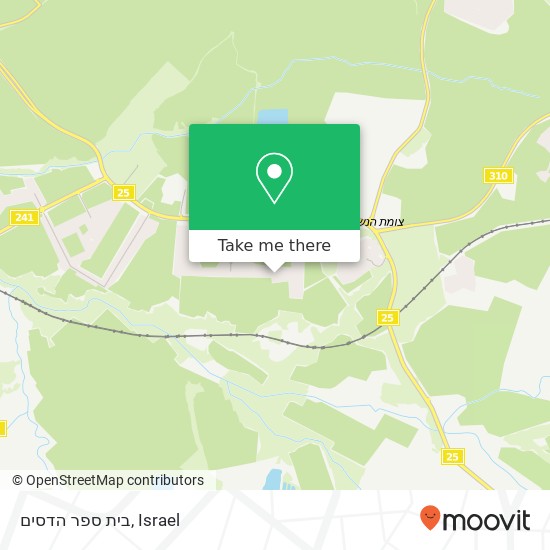 בית ספר הדסים map