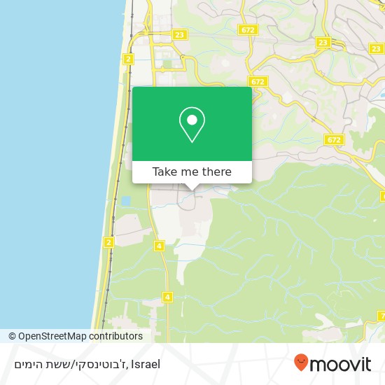 ז'בוטינסקי/ששת הימים map