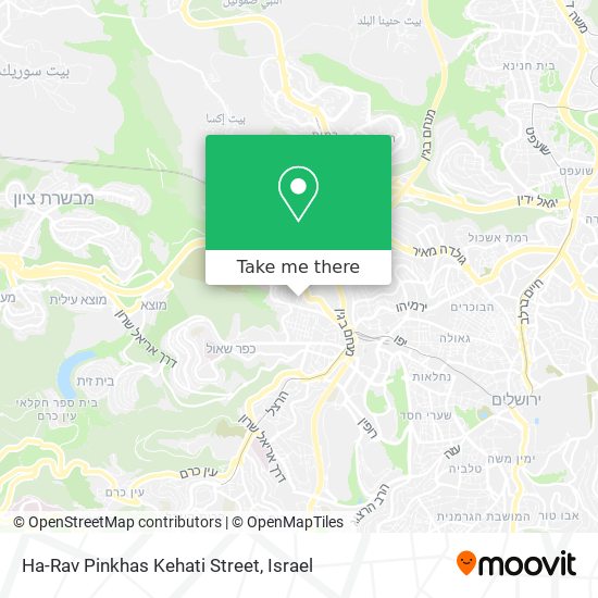 Карта Ha-Rav Pinkhas Kehati Street