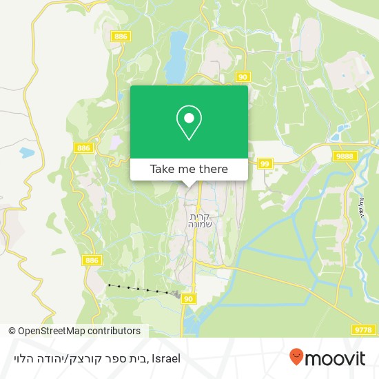 Карта בית ספר קורצק/יהודה הלוי