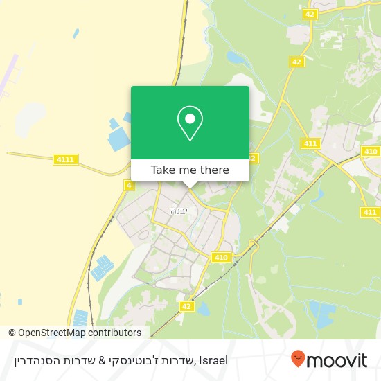 Карта שדרות ז'בוטינסקי & שדרות הסנהדרין