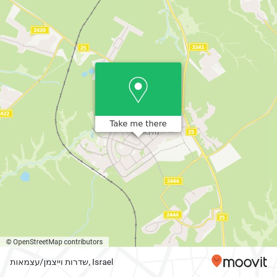 שדרות וייצמן/עצמאות map