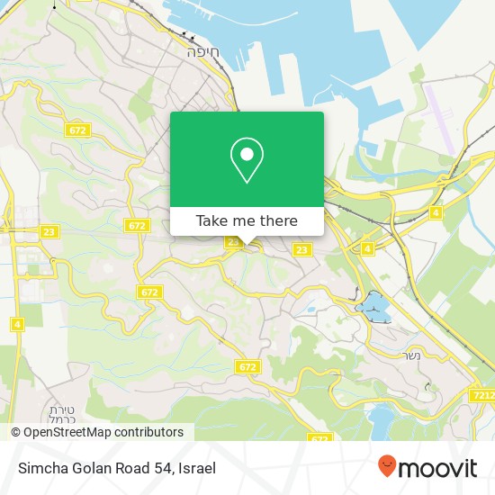 Simcha Golan Road 54 map