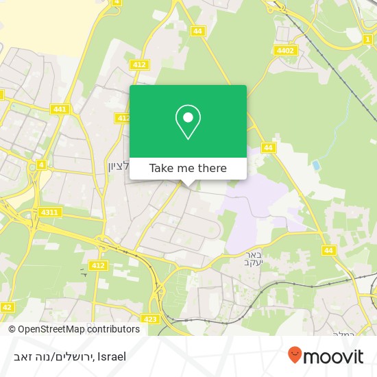 ירושלים/נוה זאב map