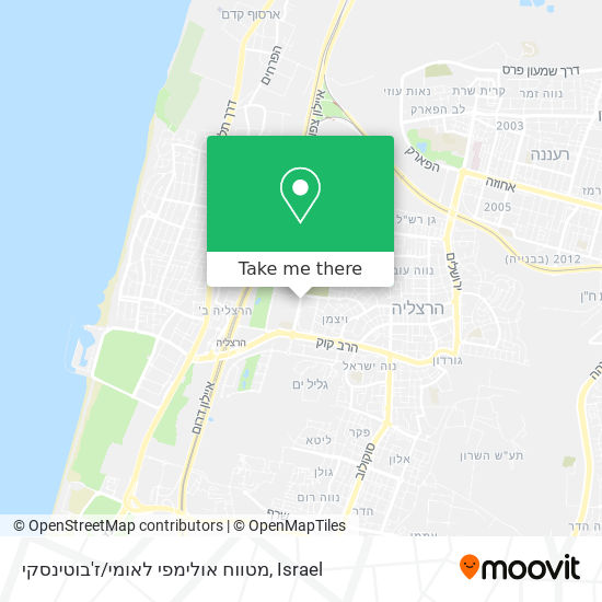 מטווח אולימפי לאומי/ז'בוטינסקי map