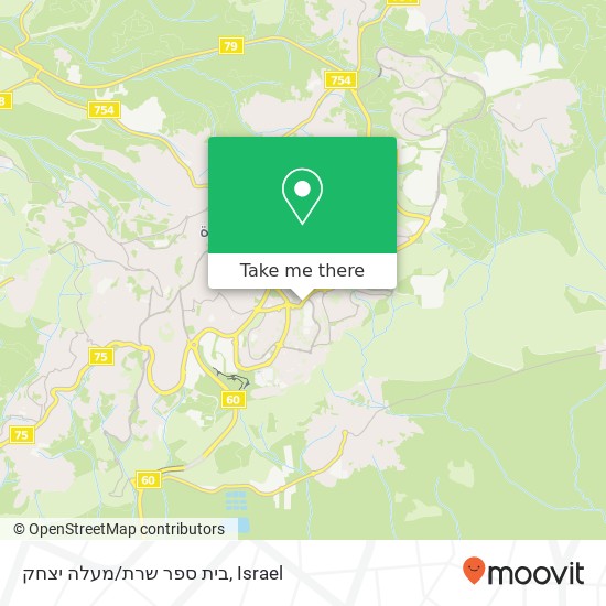 בית ספר שרת/מעלה יצחק map