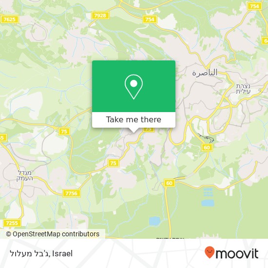 ג'בל מעלול map