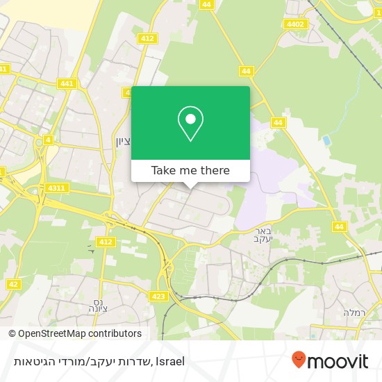Карта שדרות יעקב/מורדי הגיטאות