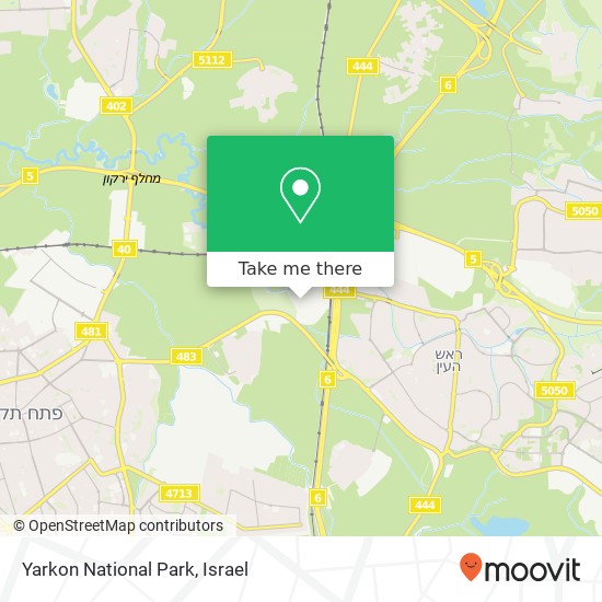 Yarkon National Park map