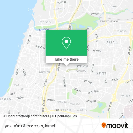 Карта מעבר יבוק & נחלת יצחק