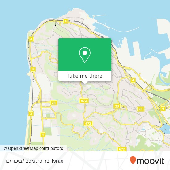 בריכת מכבי/ביכורים map