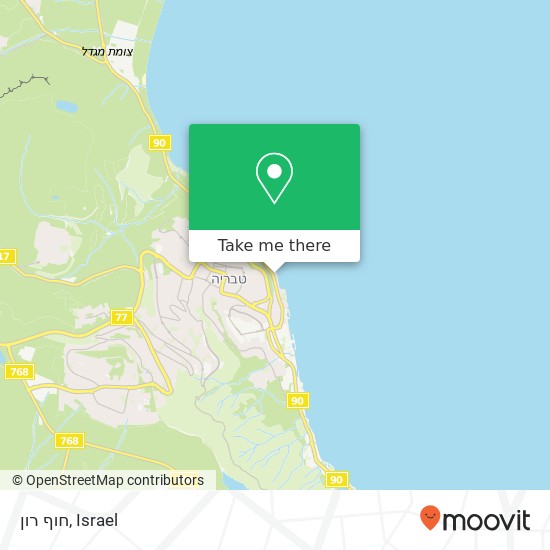 חוף רון map
