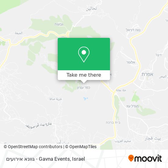 גוונא אירועים - Gavna Events map