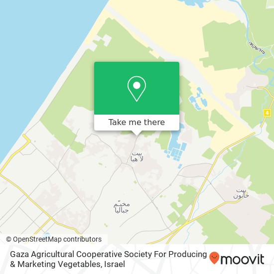 Gaza Agricultural Cooperative Society For Producing & Marketing Vegetables map