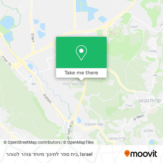 בית ספר לחינוך מיוחד צוהר לטוהר map