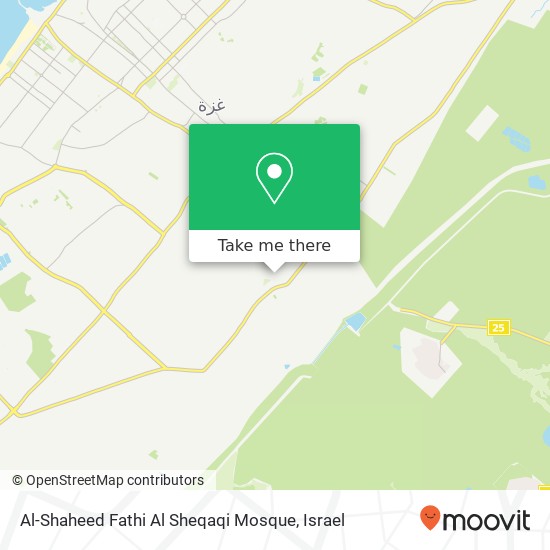 Al-Shaheed Fathi Al Sheqaqi Mosque map