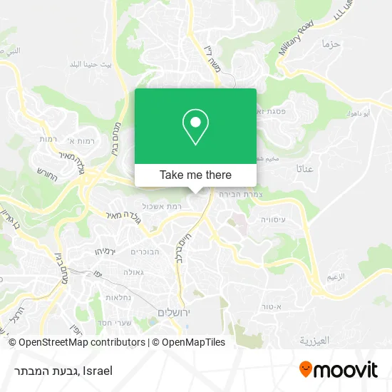 Карта גבעת המבתר