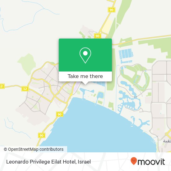 Leonardo Privilege Eilat Hotel map