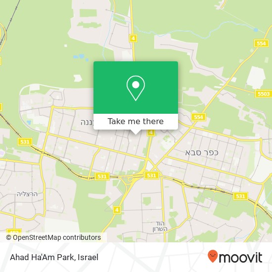 Ahad Ha'Am Park map
