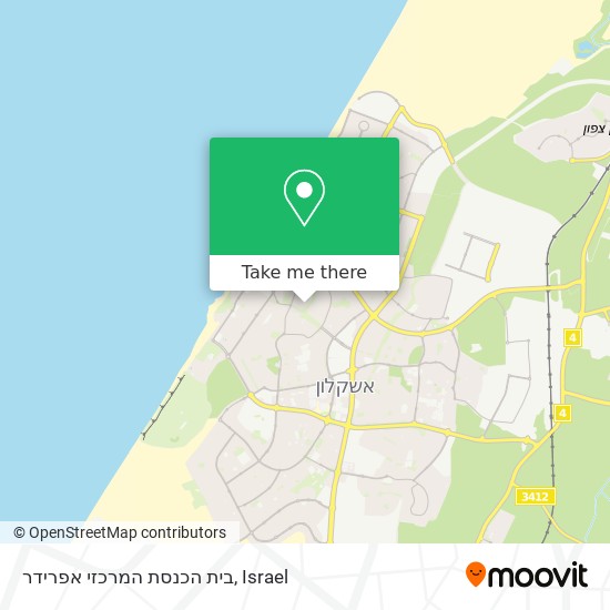 Карта בית הכנסת המרכזי אפרידר