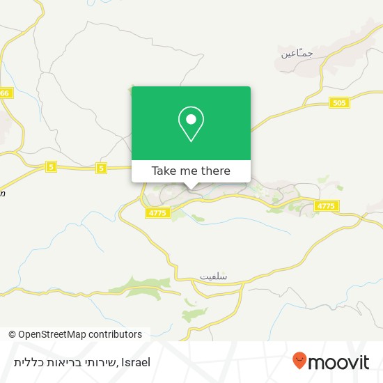 שירותי בריאות כללית map