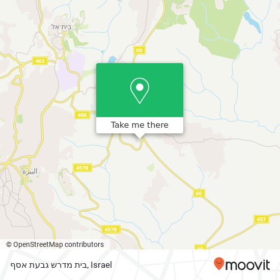 Карта בית מדרש גבעת אסף